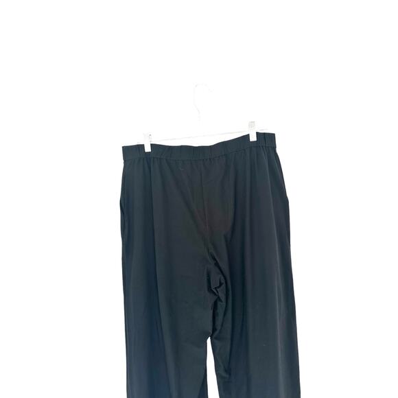 Eileen Fisher Pants Black Basic Straight Leg Office Career Casual Business Large - Picture 7 of 11